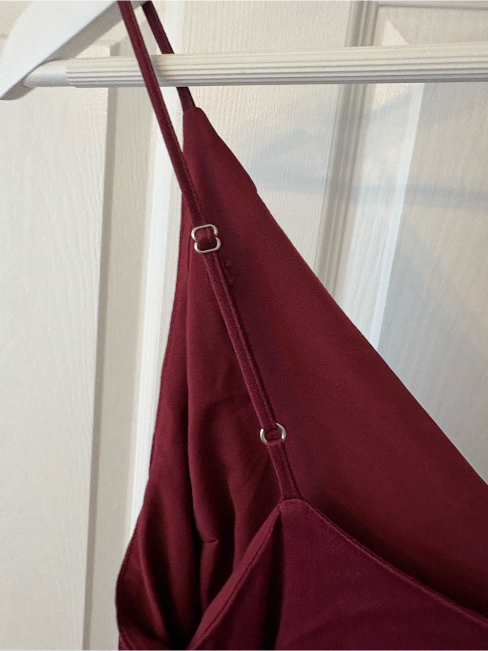 Gap Burgundy Lined Slip Midi Dress Size 10 Petite - Picture 5 of 12